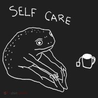Self Care | Frog Drinking Tea | Yoga Hat thumb 2