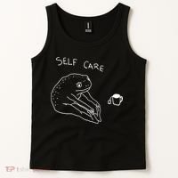 Self Care | Frog Drinking Tea | Yoga Tank Top thumb 2
