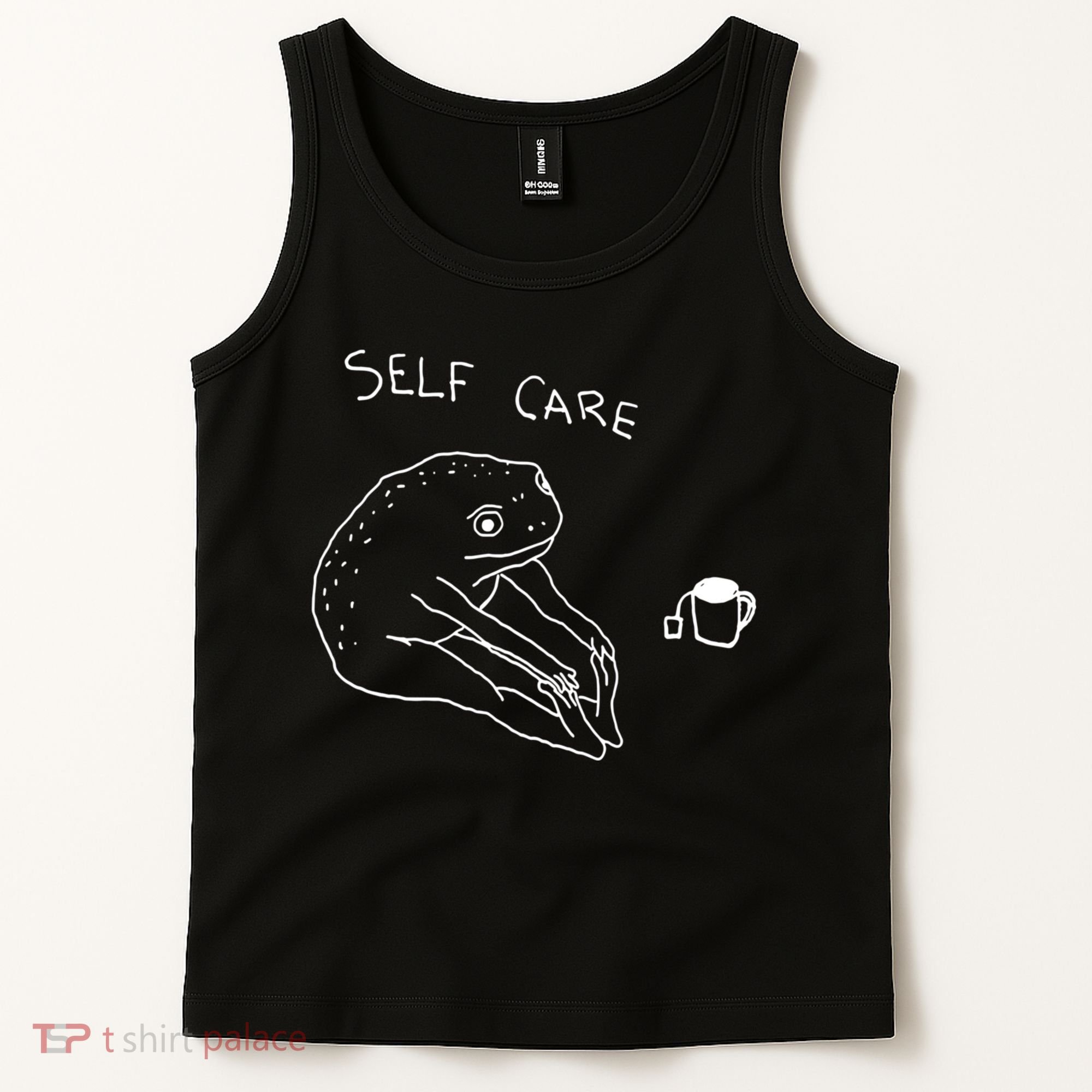 Self Care | Frog Drinking Tea | Yoga Tank Top
