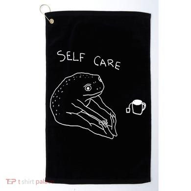 Self Care | Frog Drinking Tea | Yoga Golf Towel