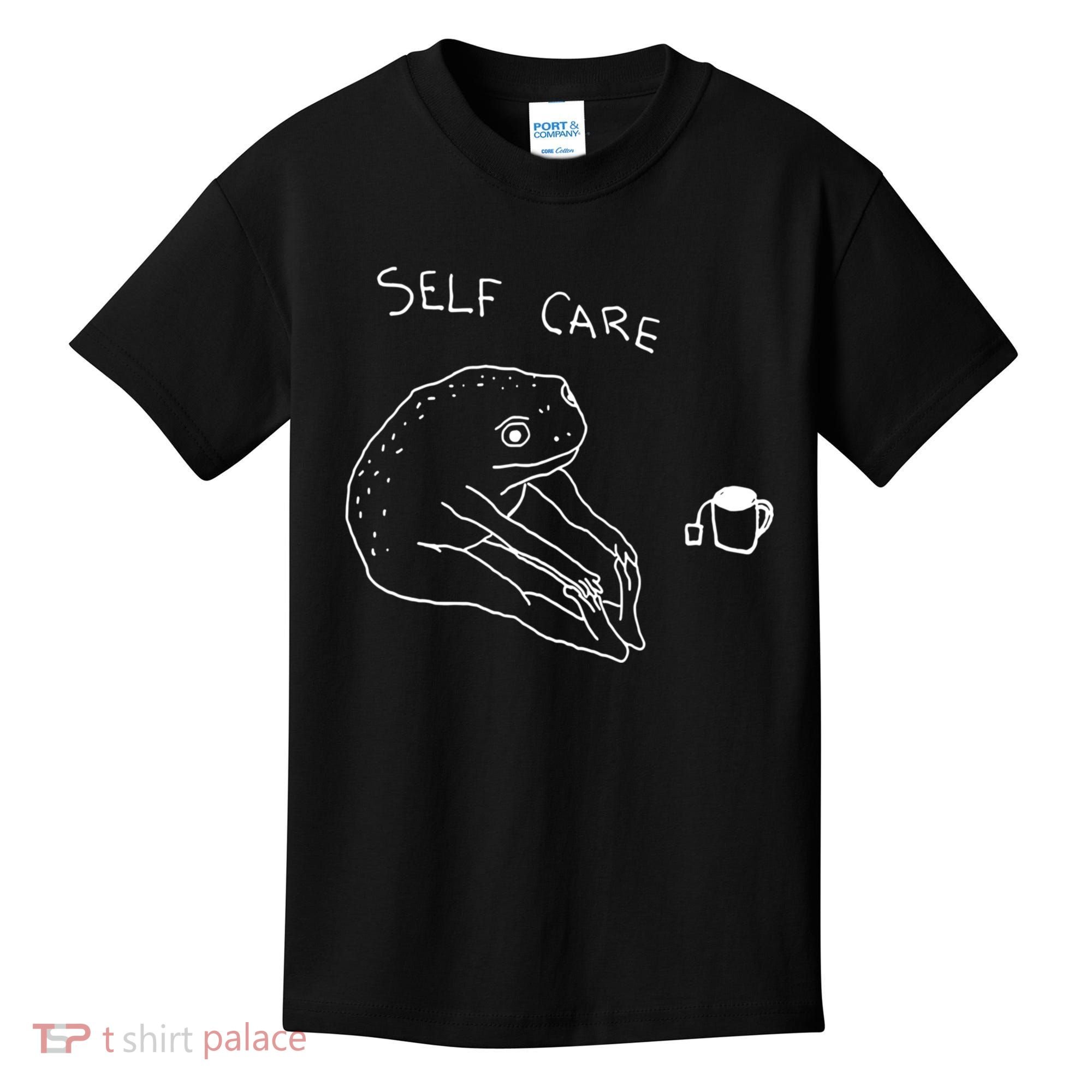 Self Care | Frog Drinking Tea | Yoga Kids T-Shirt