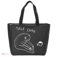 Self Care | Frog Drinking Tea | Yoga Tote Bag thumb 0