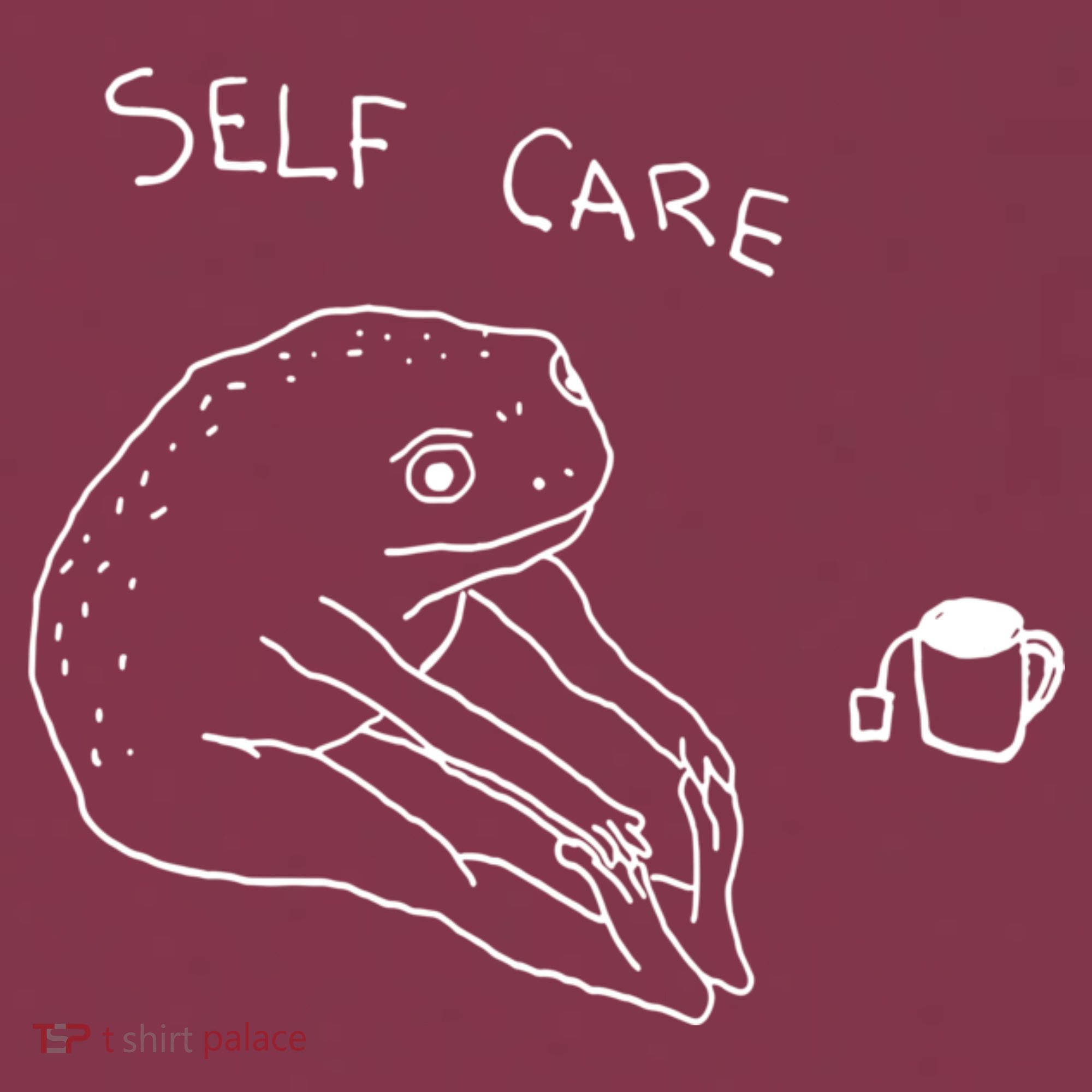Self Care | Frog Drinking Tea | Yoga 16oz Travel Tumbler