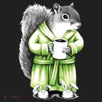 Squirrel Coffee Funny Coffee Drinking Squirrel Women's Sweatshirt thumb 2