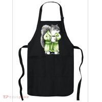 Squirrel Coffee Funny Coffee Drinking Squirrel Apron thumb 0