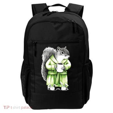 Squirrel Coffee Funny Coffee Drinking Squirrel Backpack