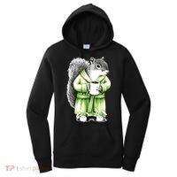 Squirrel Coffee Funny Coffee Drinking Squirrel Women's Hoodie thumb 0