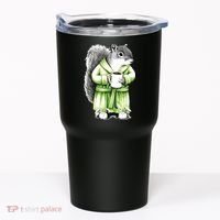Squirrel Coffee Funny Coffee Drinking Squirrel Tumbler thumb 0