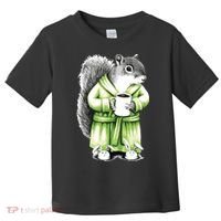 Squirrel Coffee Funny Coffee Drinking Squirrel Toddler T-Shirt thumb 0