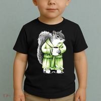 Squirrel Coffee Funny Coffee Drinking Squirrel Toddler T-Shirt thumb 2