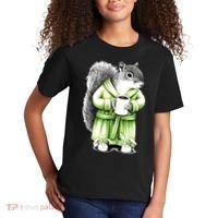 Squirrel Coffee Funny Coffee Drinking Squirrel Kids T-Shirt thumb 2