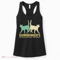 Schrodingers Cat Funny Science Gift Physics Women's Tank Top thumb 0