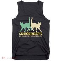Schrodingers Cat Funny Science Gift Physics Tank Top thumb 0