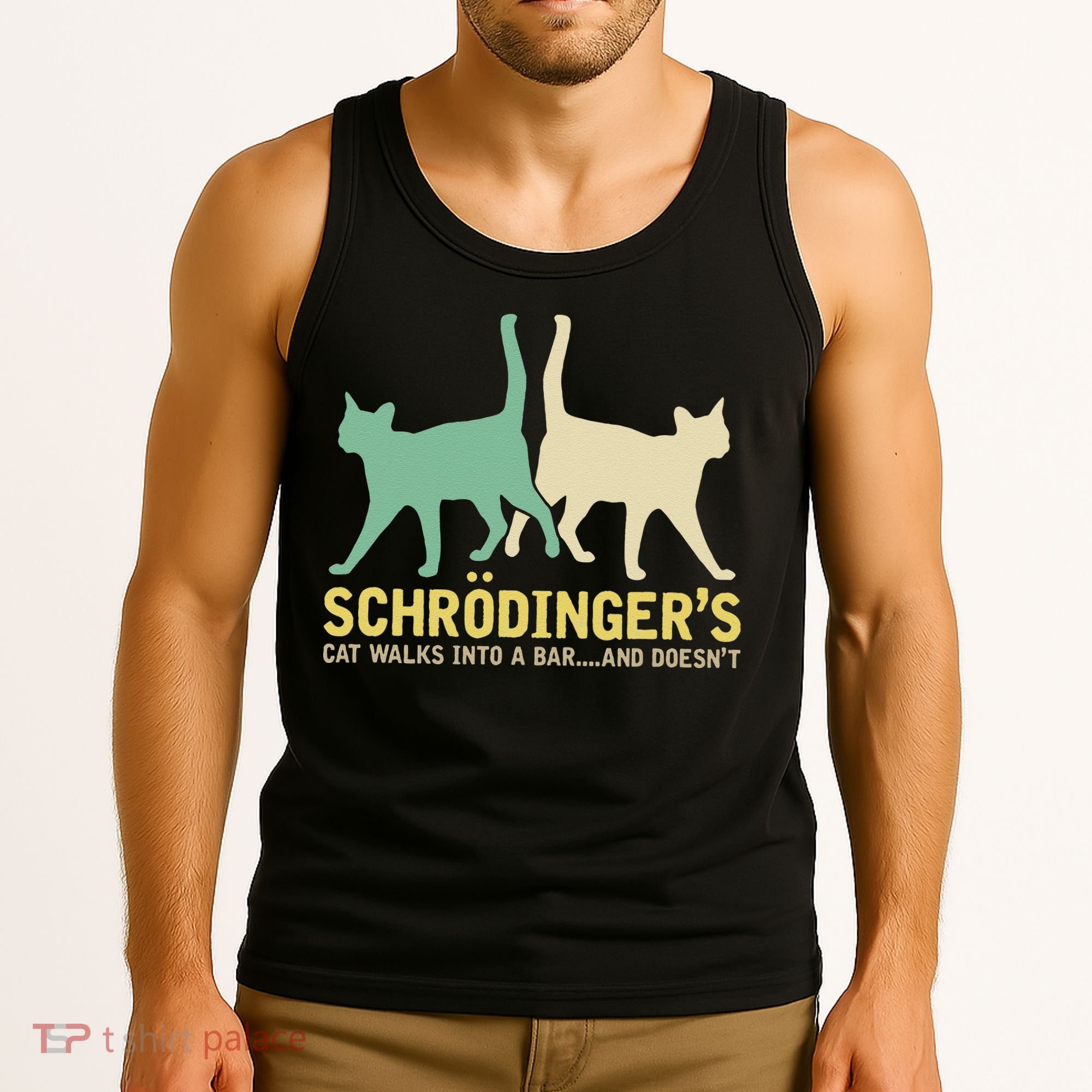 Schrodingers Cat Funny Science Gift Physics Tank Top