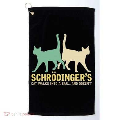 Schrodingers Cat Funny Science Gift Physics Golf Towel