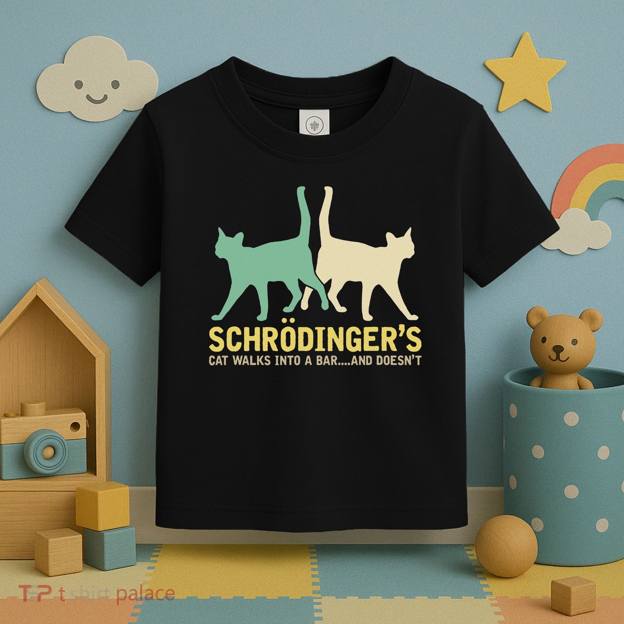 Schrodingers Cat Funny Science Gift Physics Toddler T-Shirt