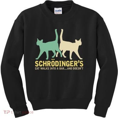 Schrodingers Cat Funny Science Gift Physics Kids Sweatshirt