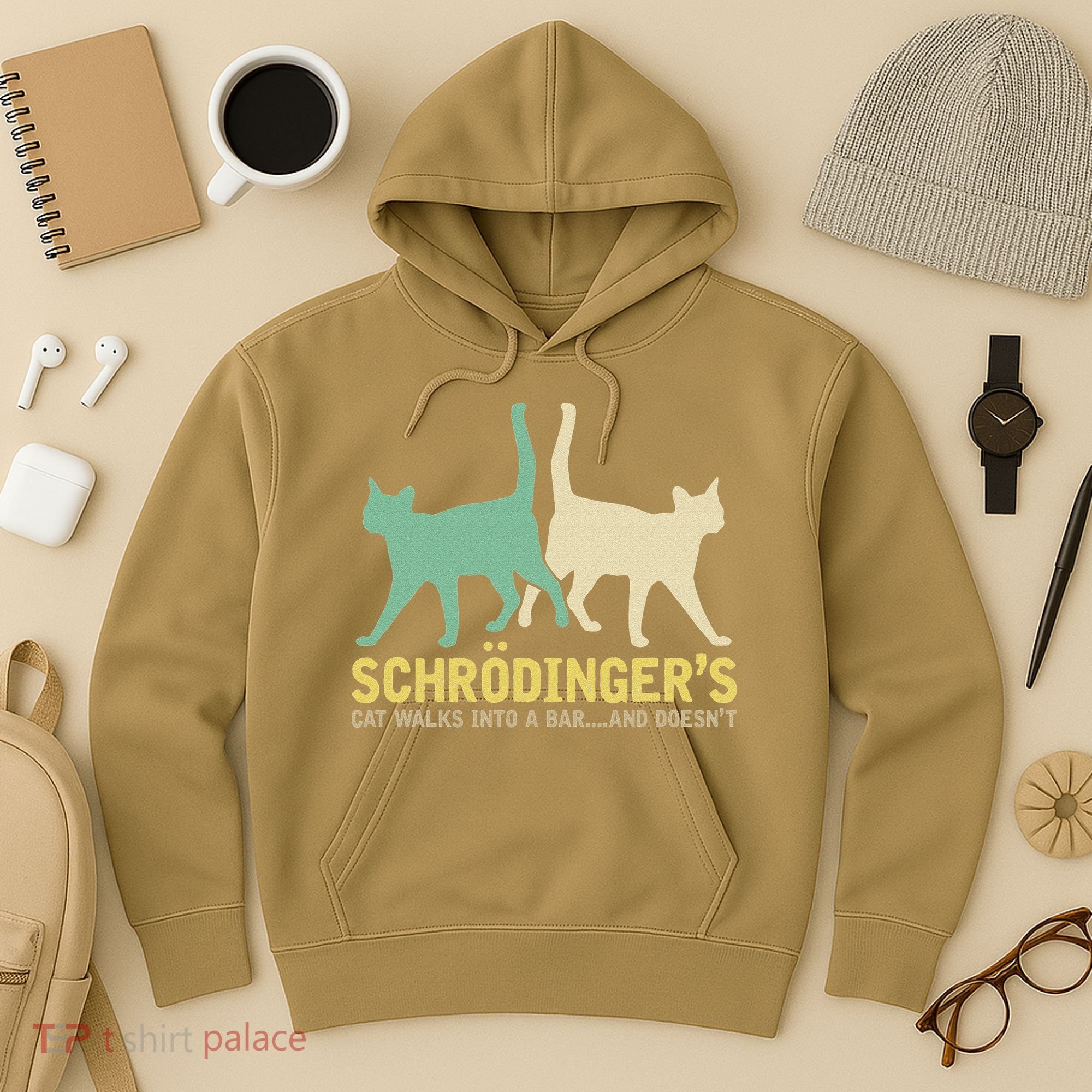 Schrodingers Cat Funny Science Gift Physics Hoodie