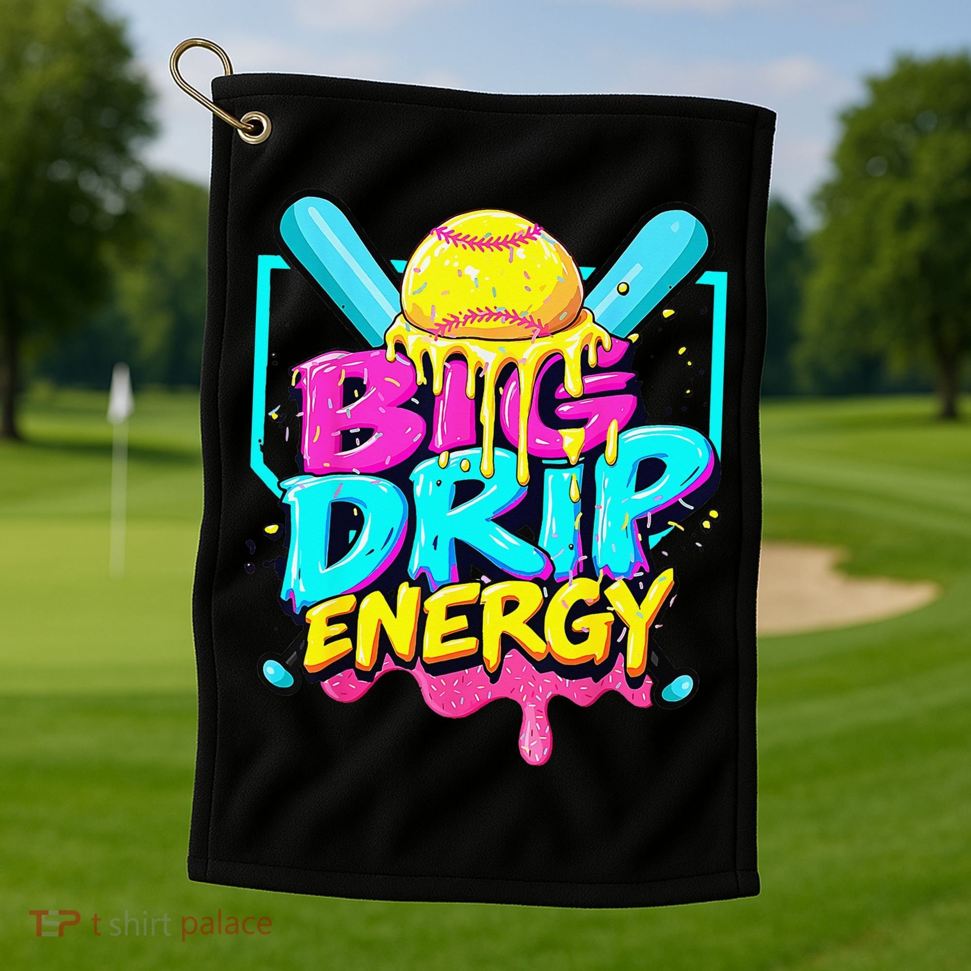 Softball Cute For Ice Cream Cute Softball Gift Golf Towel