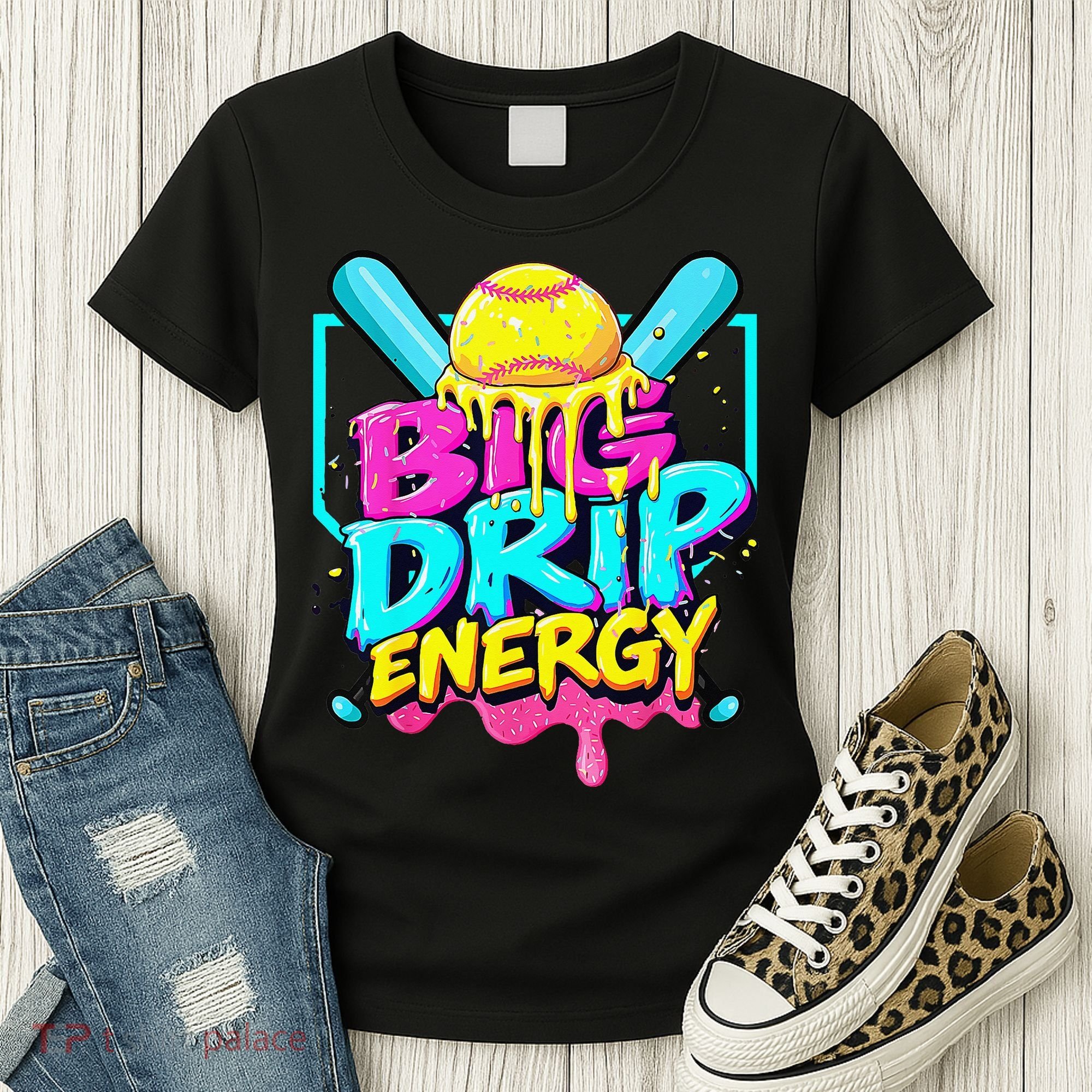 Softball Cute For Ice Cream Cute Softball Gift Women's T-Shirt