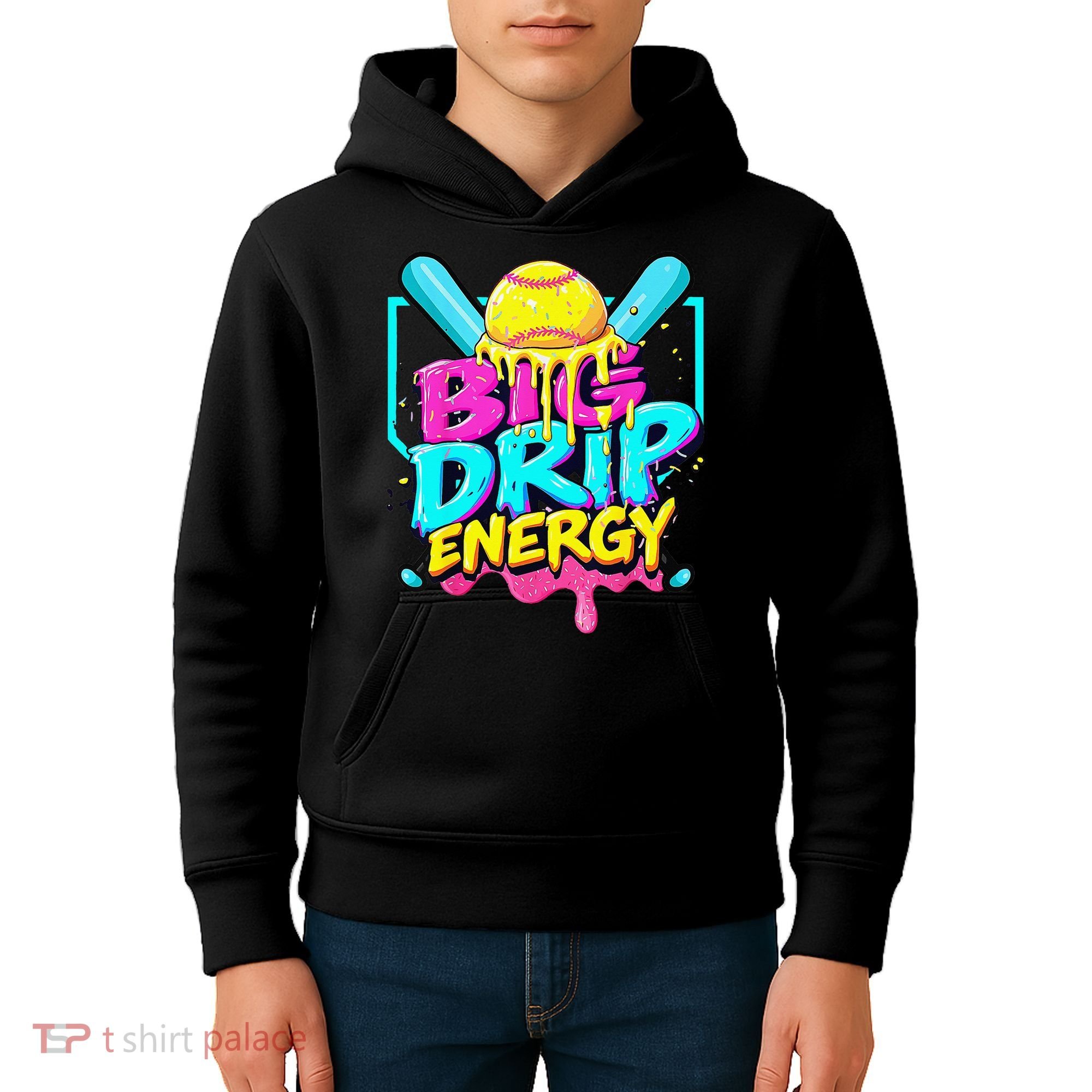 Softball Cute For Ice Cream Cute Softball Gift Kids Hoodie