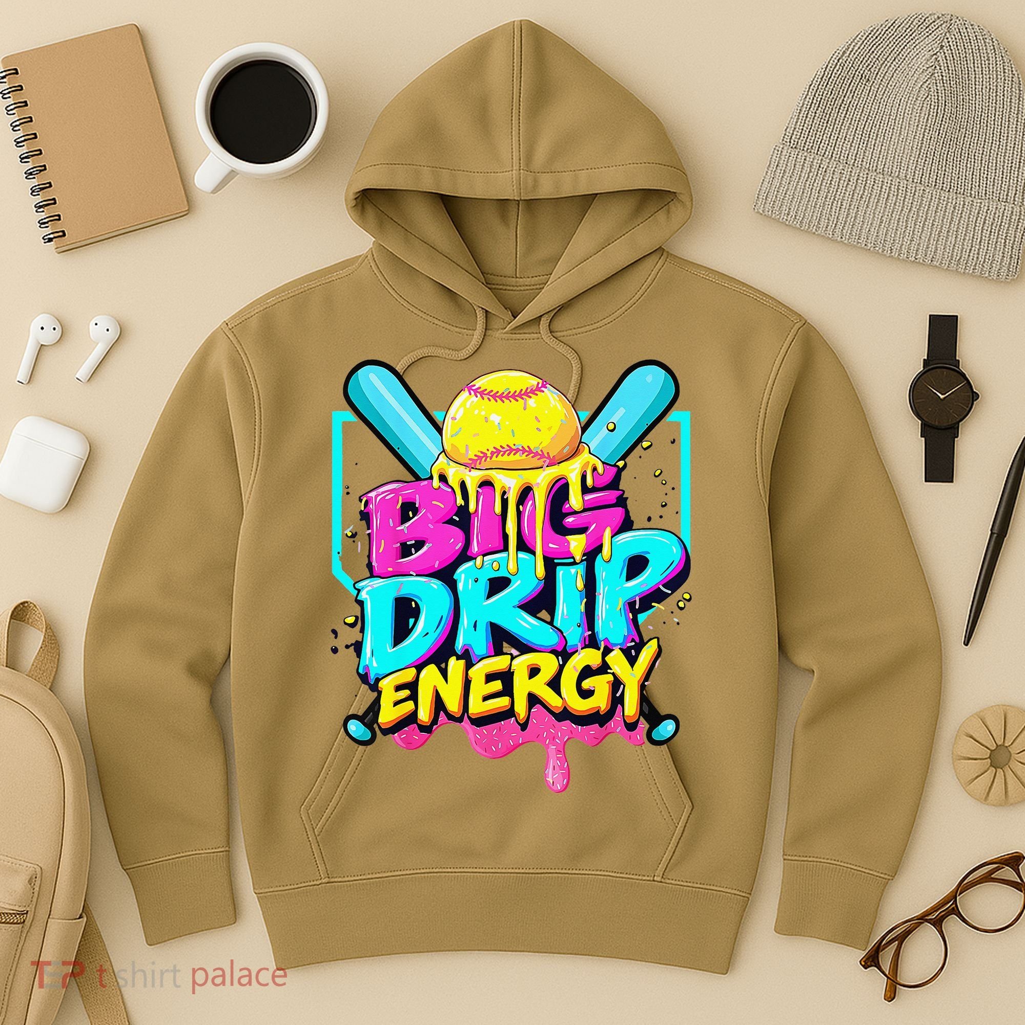 Softball Cute For Ice Cream Cute Softball Gift Hoodie