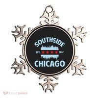 Southside Chicago Flag Skyline Great Gift Ornament thumb 0
