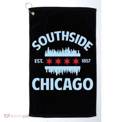Southside Chicago Flag Skyline Great Gift Golf Towel