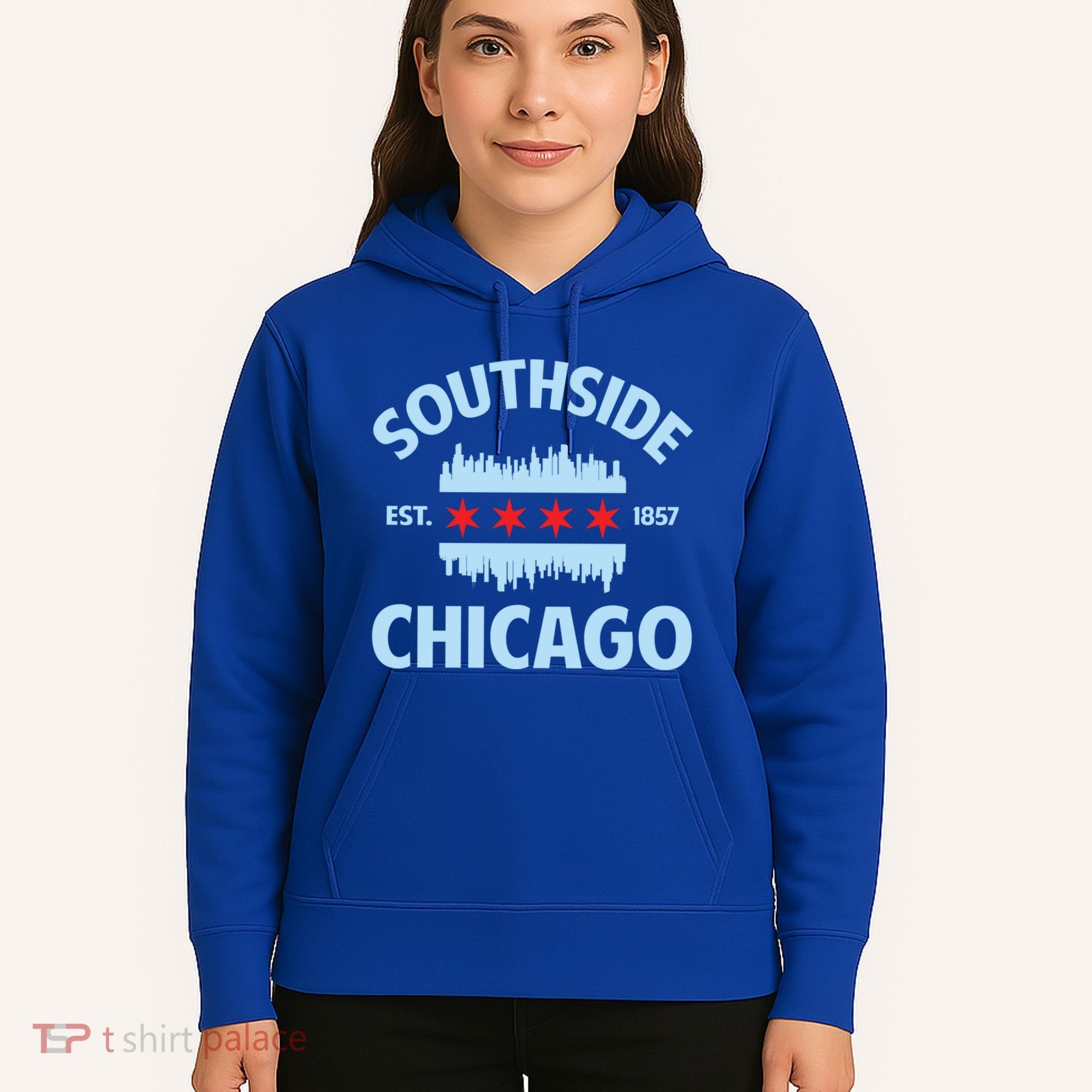 Southside Chicago Flag Skyline Great Gift Hoodie