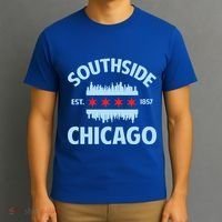 Southside Chicago Flag Skyline Great Gift T-Shirt thumb 3