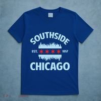 Southside Chicago Flag Skyline Great Gift T-Shirt thumb 5