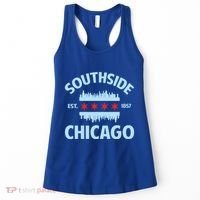 Southside Chicago Flag Skyline Great Gift Women's Tank Top thumb 0