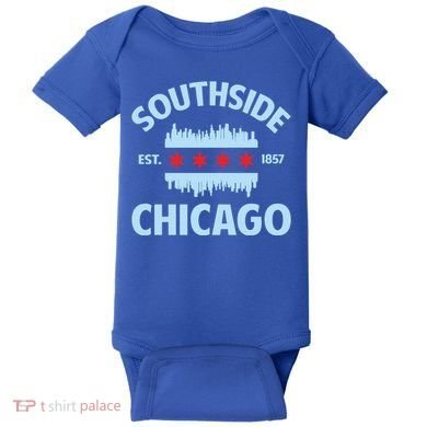 Southside Chicago Flag Skyline Great Gift Baby Bodysuit