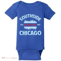 Southside Chicago Flag Skyline Great Gift Baby Bodysuit thumb 0