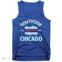Southside Chicago Flag Skyline Great Gift Tank Top thumb 0