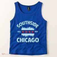 Southside Chicago Flag Skyline Great Gift Tank Top thumb 2