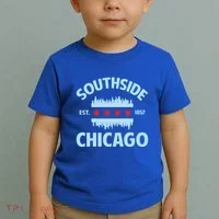 Southside Chicago Flag Skyline Great Gift Toddler T-Shirt thumb 2
