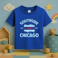 Southside Chicago Flag Skyline Great Gift Toddler T-Shirt thumb 3
