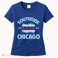 Southside Chicago Flag Skyline Great Gift Women's T-Shirt thumb 0