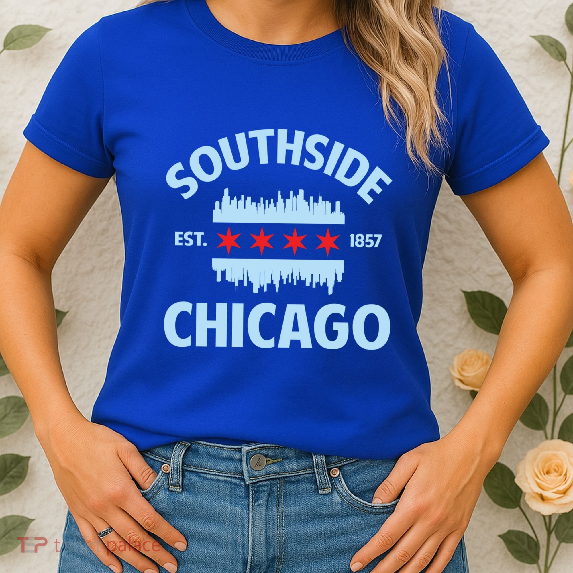 Southside Chicago Flag Skyline Great Gift Women's T-Shirt
