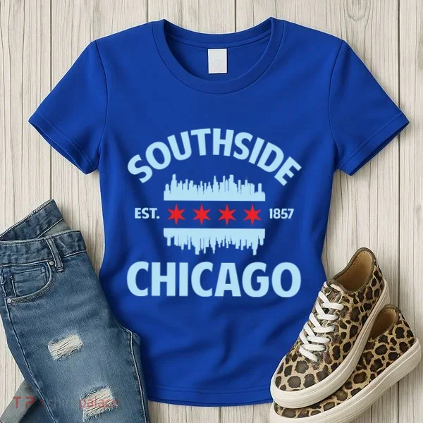Southside Chicago Flag Skyline Great Gift Women's T-Shirt