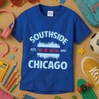 Southside Chicago Flag Skyline Great Gift Kids T-Shirt thumb 3