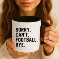 Sorry Cant Football Bye Coffee Mug thumb 3