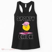 Sporty Chick Fun Womens Sports Cute Pink Softball Cap Shoes Women's Tank Top thumb 0
