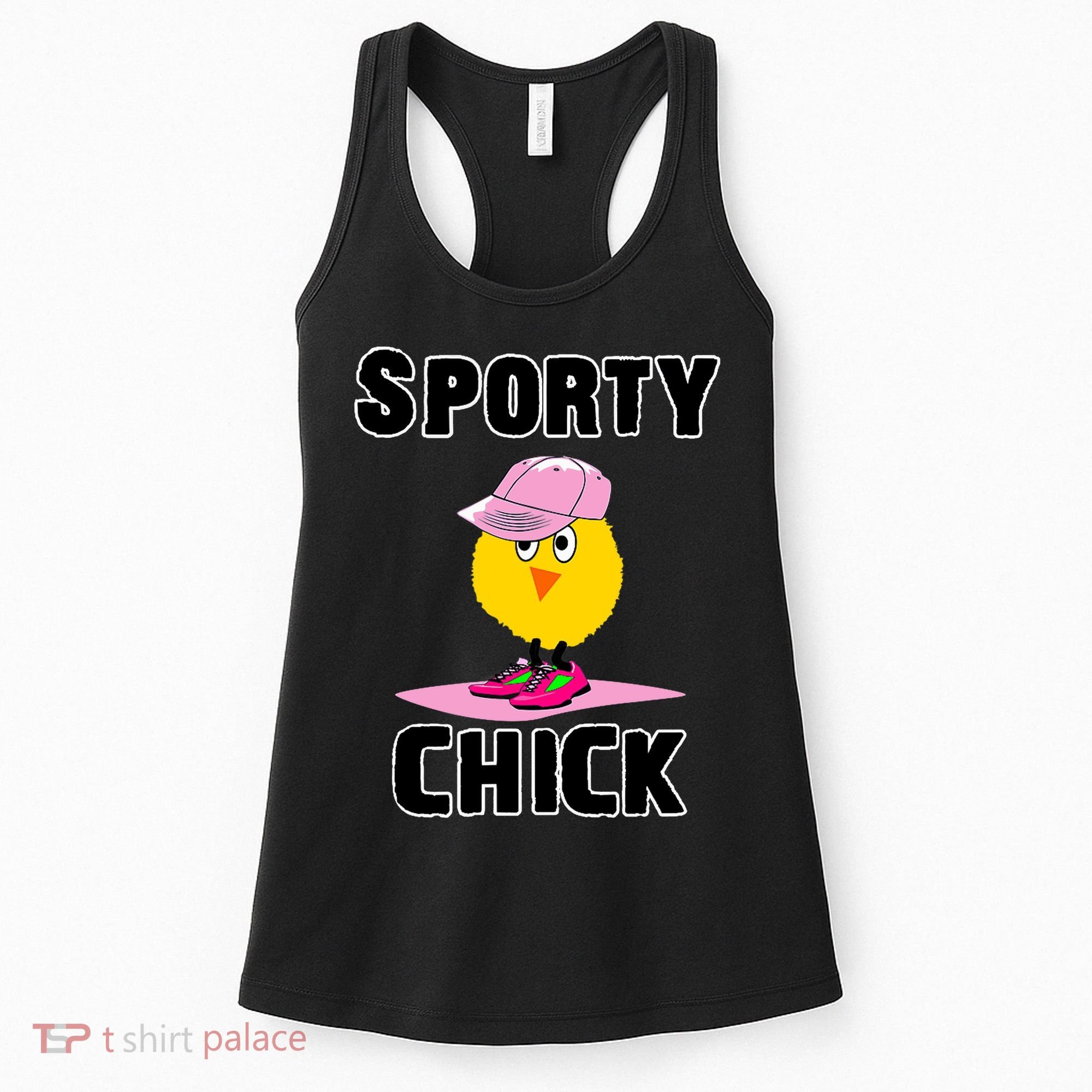 Sporty Chick Fun Womens Sports Cute Pink Softball Cap Shoes Women's Tank Top
