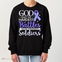 Stomach Cancer Fighter Survivor Periwinkle Ribbon  Women's Sweatshirt thumb 0