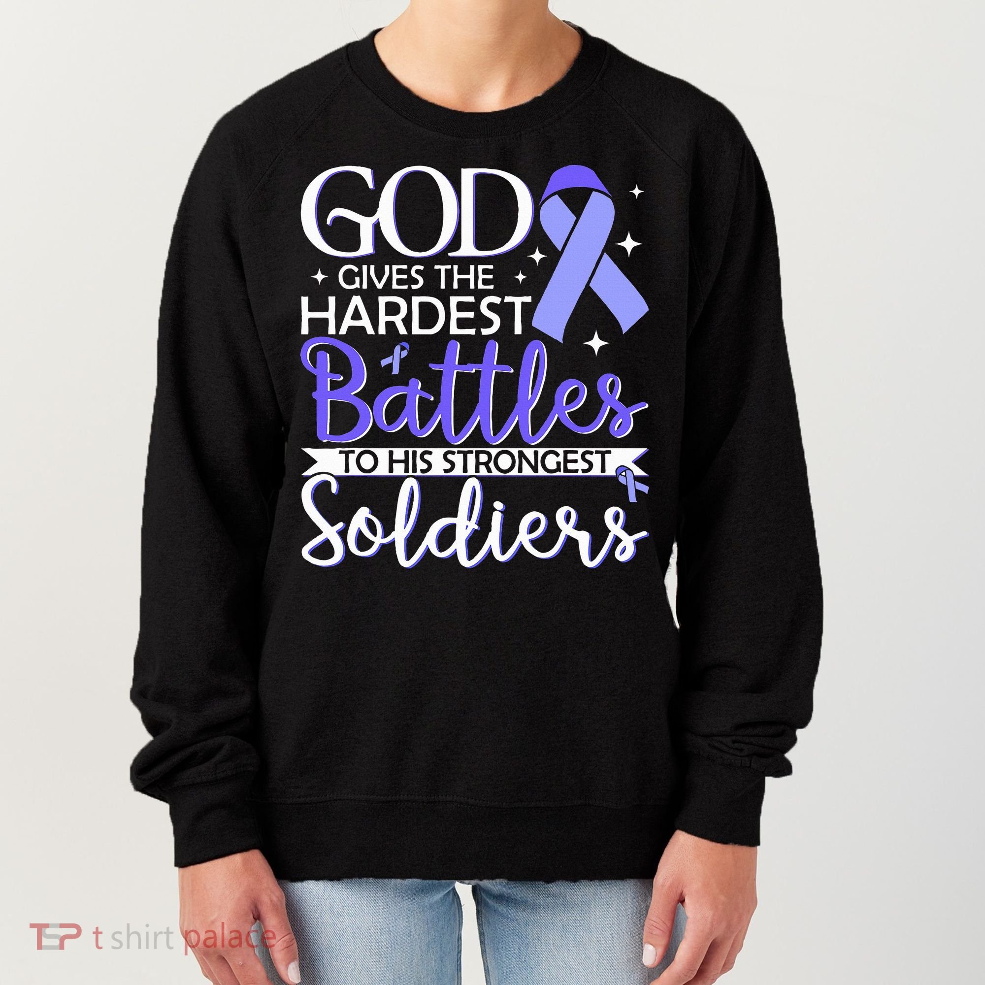 Stomach Cancer Fighter Survivor Periwinkle Ribbon  Women's Sweatshirt