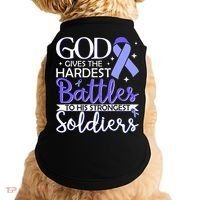Stomach Cancer Fighter Survivor Periwinkle Ribbon  Doggie Tank thumb 0