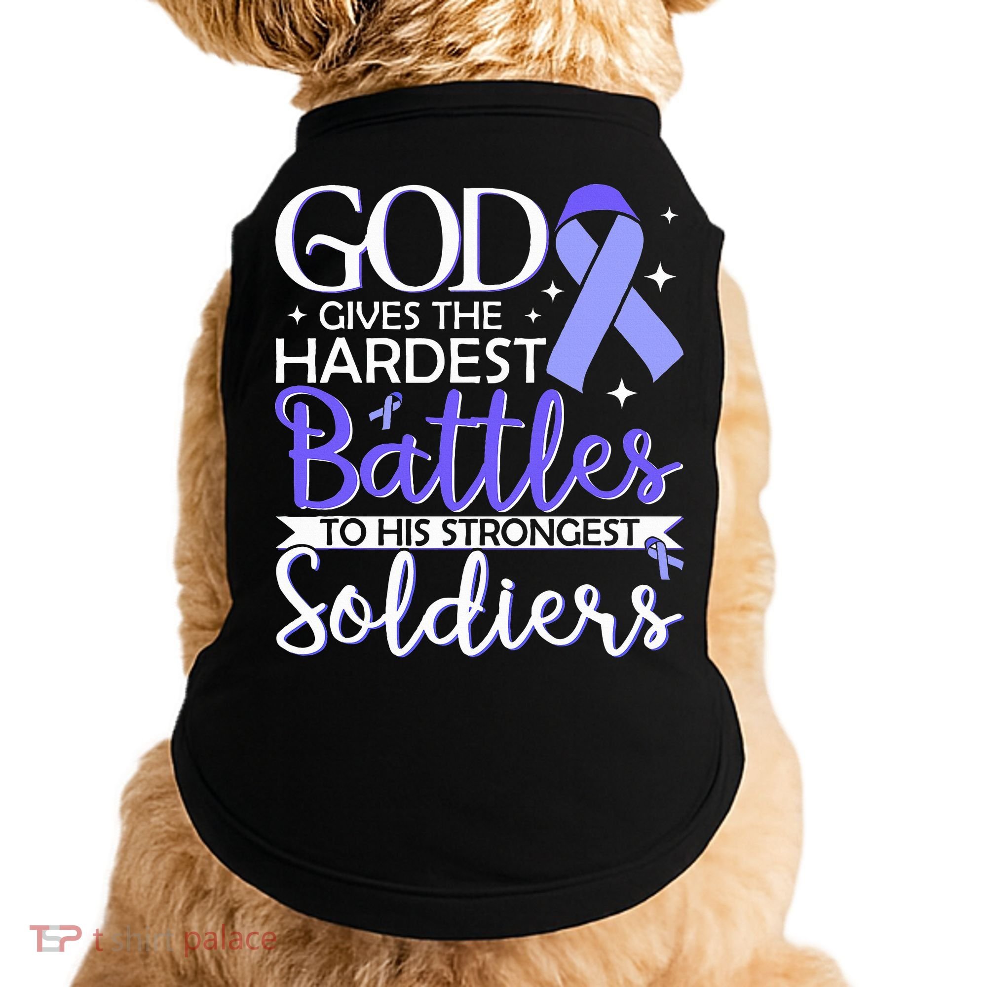 Stomach Cancer Fighter Survivor Periwinkle Ribbon  Doggie Tank