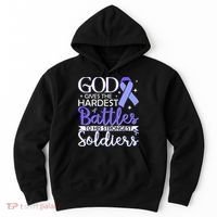 Stomach Cancer Fighter Survivor Periwinkle Ribbon  Hoodie thumb 0
